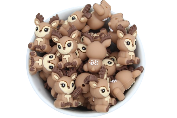 Cerf 3D - Perle en silicone