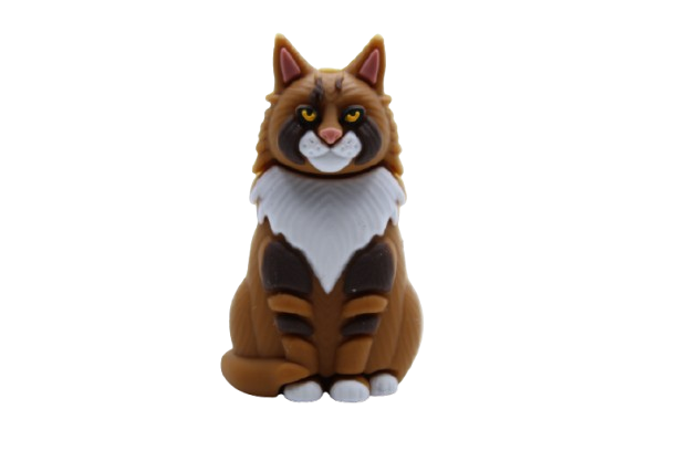 Chat 3D version 3 - Perle en silicone