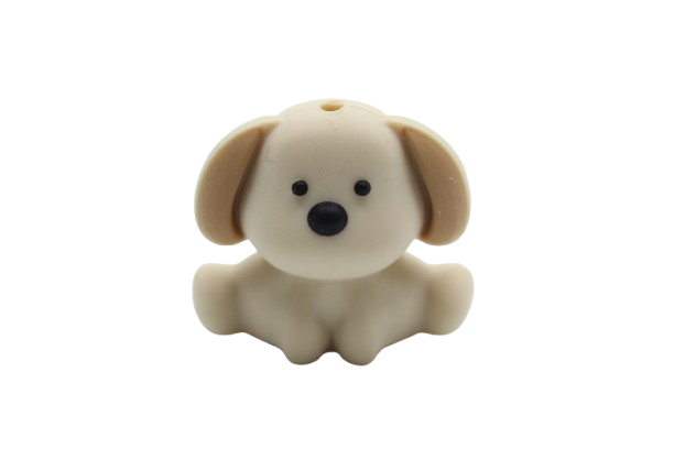 Chien 3D -Perle en silicone