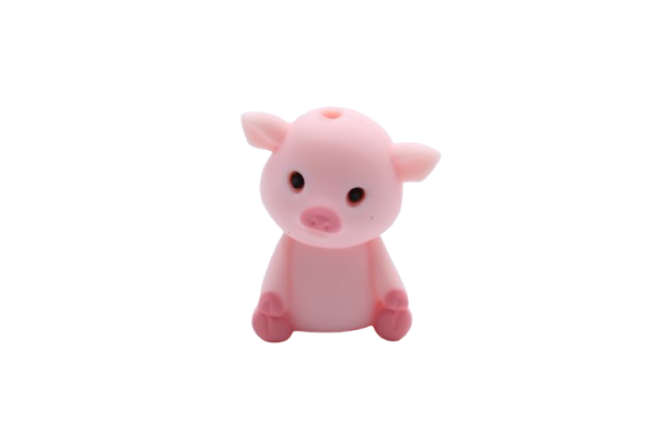 Cochon 3D - Perle en silicone