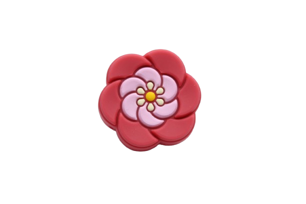 Fleur groovie - Perle en silicone