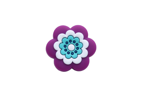 Fleur groovie - Perle en silicone