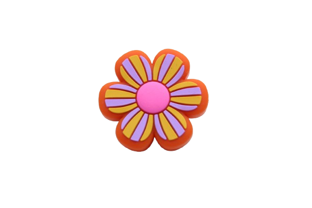 Fleur groovie - Perle en silicone