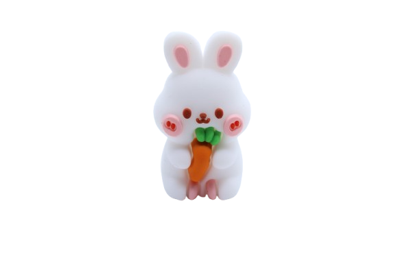 Lapin de Pâques 3D - Perle en silicone