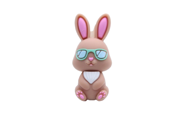Lapin de Pâques 3D - Perle en silicone