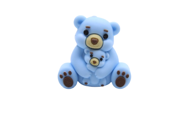 Nounours avec bébé 3D - Perle en silicone
