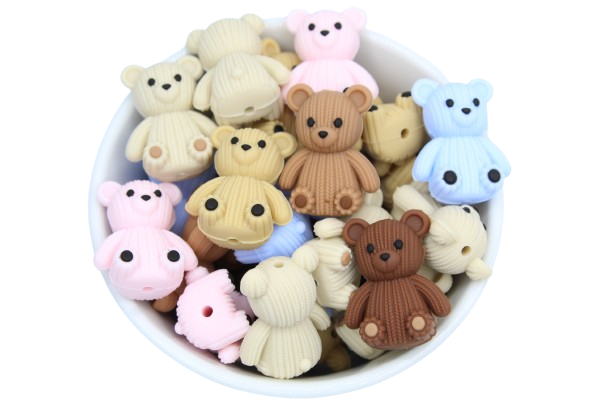 Nounours peluche 3D - Perle en silicone