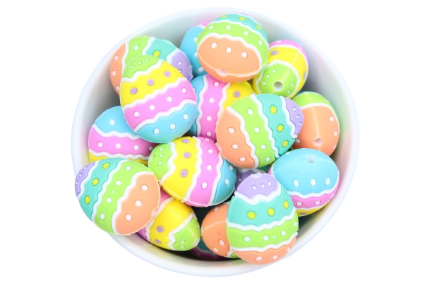 Oeuf de Pâques 3D - Perles en silicone