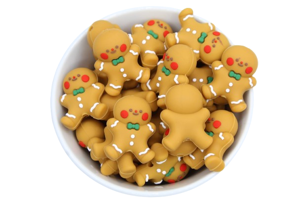 Bonhomme pain d'épice 3D - Perle en silicone