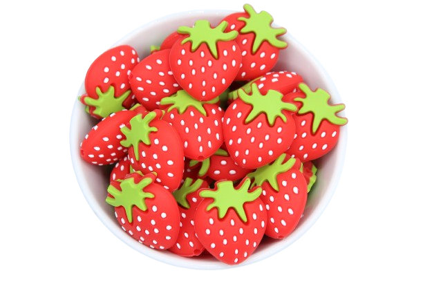 Fraisou la Fraise - Perle en silicone