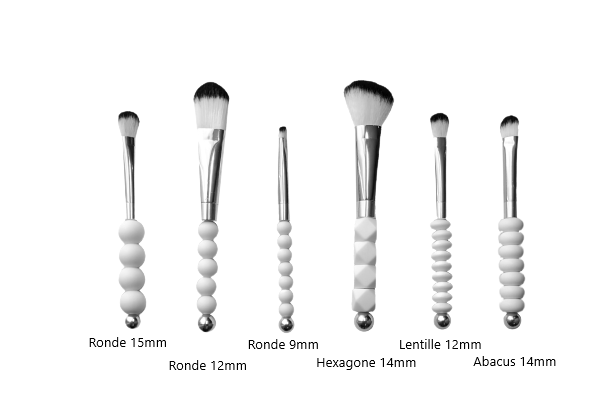 Pinceaux "Blush & perles" (kit de 5 pièces)