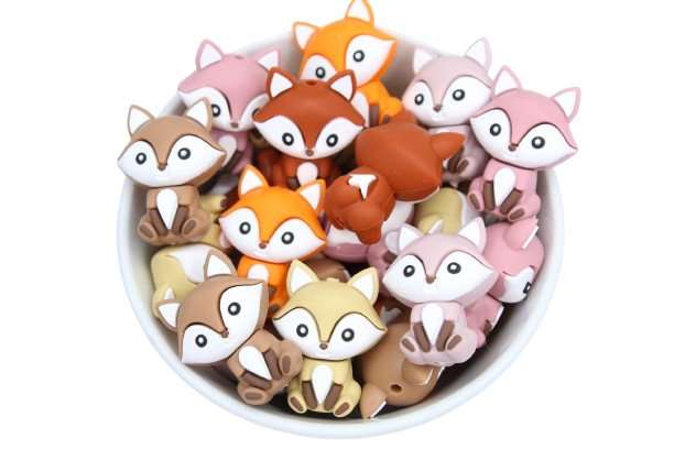 Renard 3D - Perle en silicone