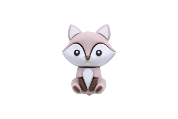 Renard 3D - Perle en silicone
