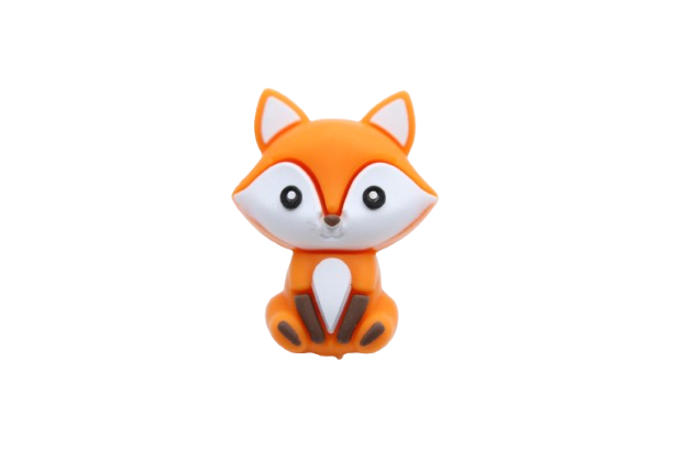 Renard 3D - Perle en silicone