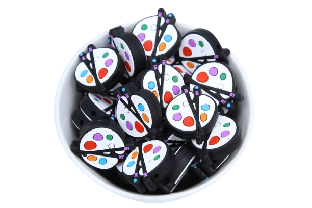 Palette de peintre - Perle en silicone