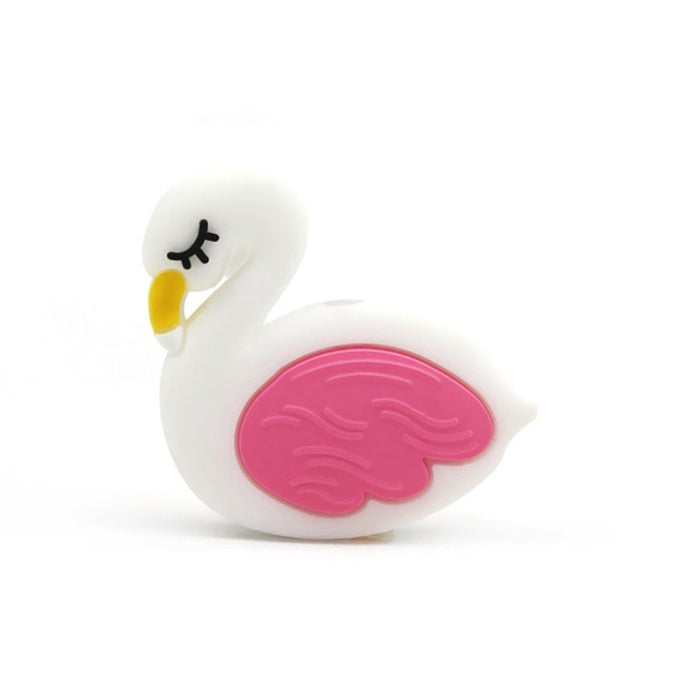 Flamant rose - Perle en silicone