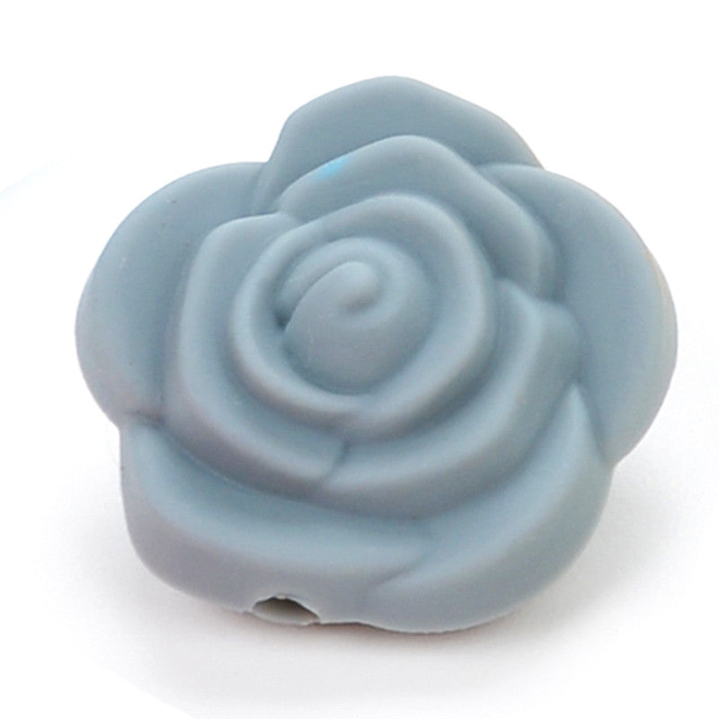 Fleur double face - Perle en silicone