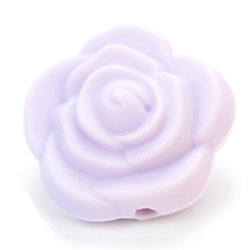 Fleur double face - Perle en silicone