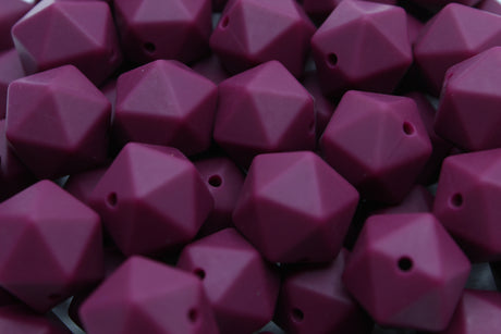 Icosaèdre 17mm -Perle en silicone