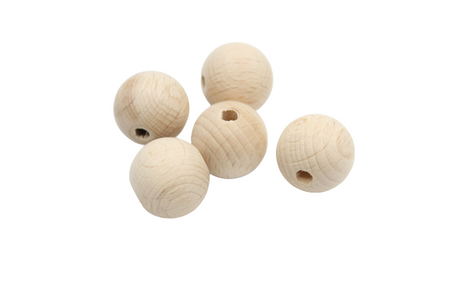 Ronde Ø8, 10, 12, 15, 18, 20mm - en hêtre fabrication Française - Perle en bois