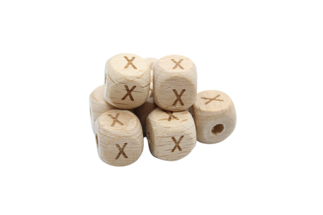 Lettre 12mm - en hêtre naturel - Perle en bois