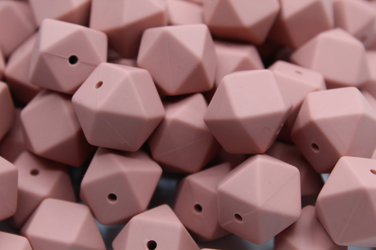 Hexagonale 17mm - Perle en silicone