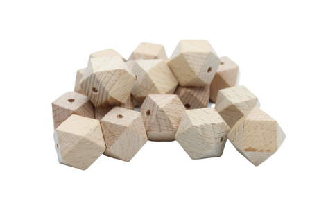 Hexagonale 10, 14, 16 et 18mm - en hêtre - Perle en bois