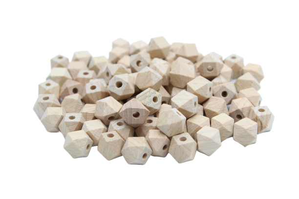 Hexagonale 10, 14, 16 et 18mm - en hêtre - Perle en bois