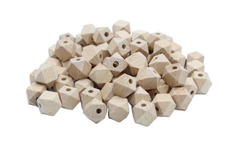 Hexagonale 10, 14, 16 et 18mm - en hêtre - Perle en bois