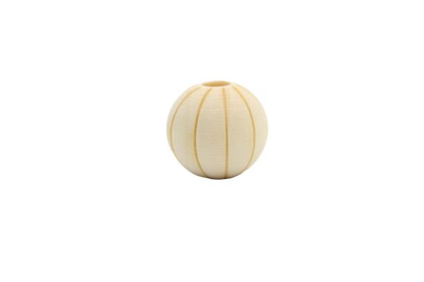 Ronde Ø16mm motif citrouille - en érable - Perle en bois