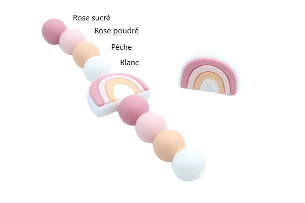 Arc en ciel version 4 - Perle en silicone