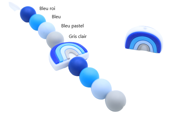 Arc en ciel version 4 - Perle en silicone