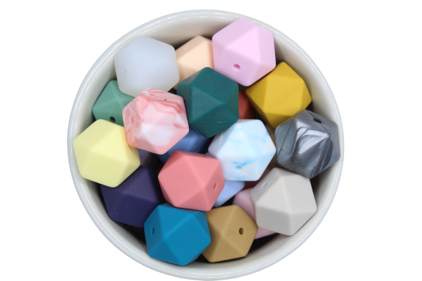 Hexagonale 17mm - Perle en silicone