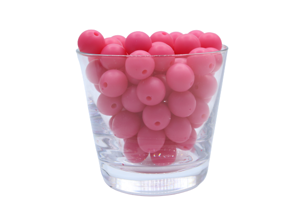 Perle en silicone Ronde Ø12mm - lot de 5