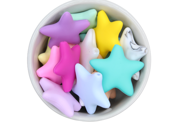 Étoile 40mm - Perle en siliocne