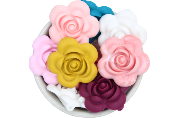 Rose - Perle en silicone