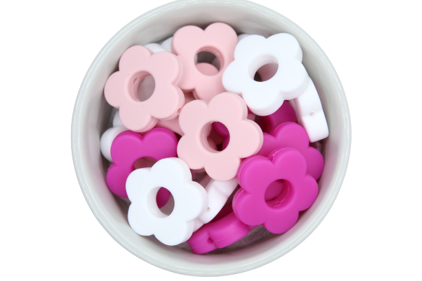 Fleur anneau - Perle en silicone