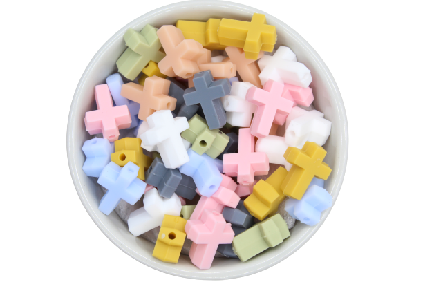 Croix - Perle en silicone