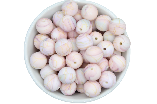Perle imprimée à motif en silicone