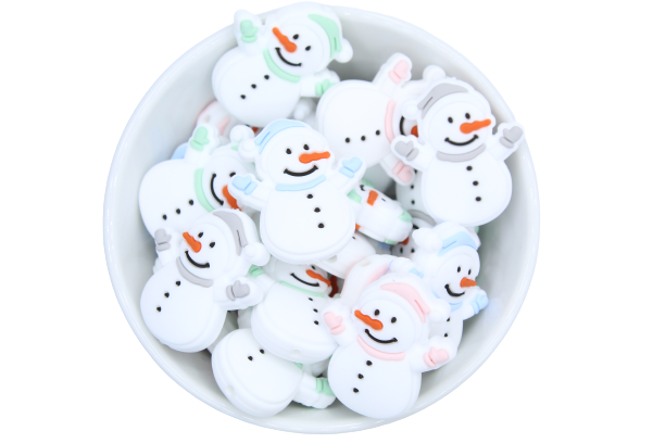 Bonhomme de neige - Perle en silicone