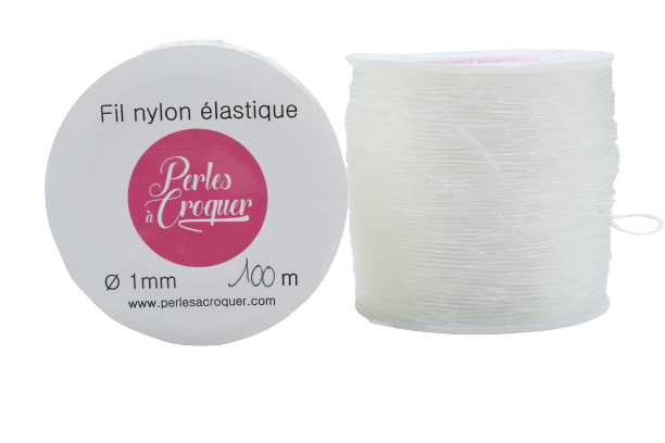 Fil élastique nylon transparent - Ø 1mm
