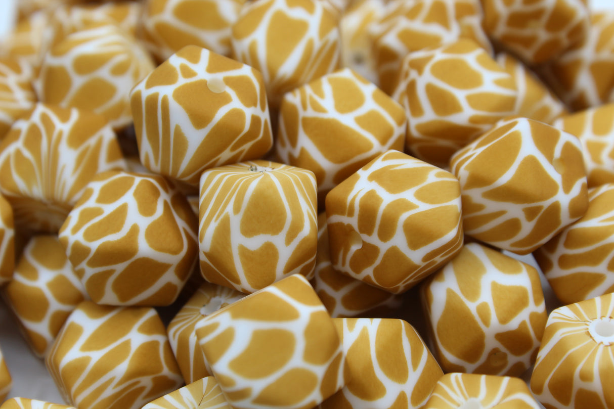 Perle imprimée à motif - Perle en silicone