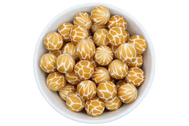 Perle imprimée à motif - Perle en silicone