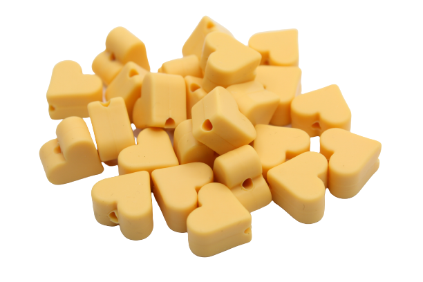 Petit coeur 14mm - Perle en silicone