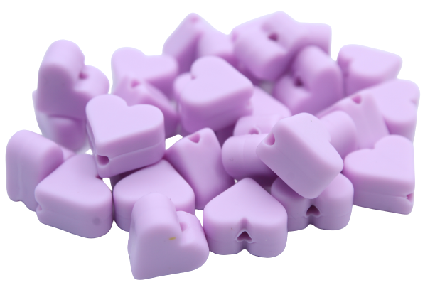 Petit coeur 14mm - Perle en silicone