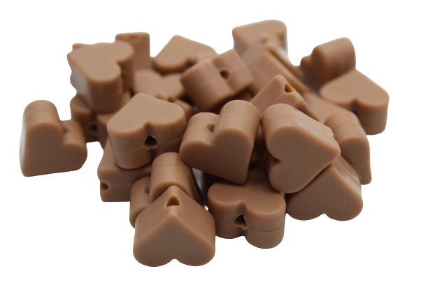 Petit coeur 14mm - Perle en silicone