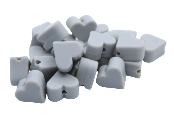 Petit coeur 14mm - Perle en silicone
