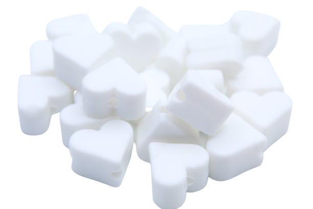 Petit coeur 14mm - Perle en silicone