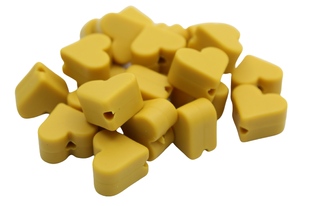 Petit coeur 14mm - Perle en silicone