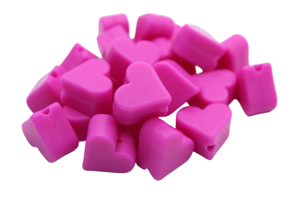 Petit coeur 14mm - Perle en silicone